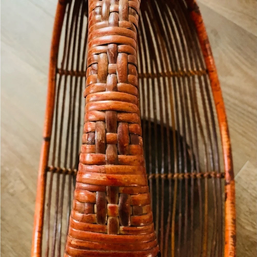 Vintage bamboo magazine holder